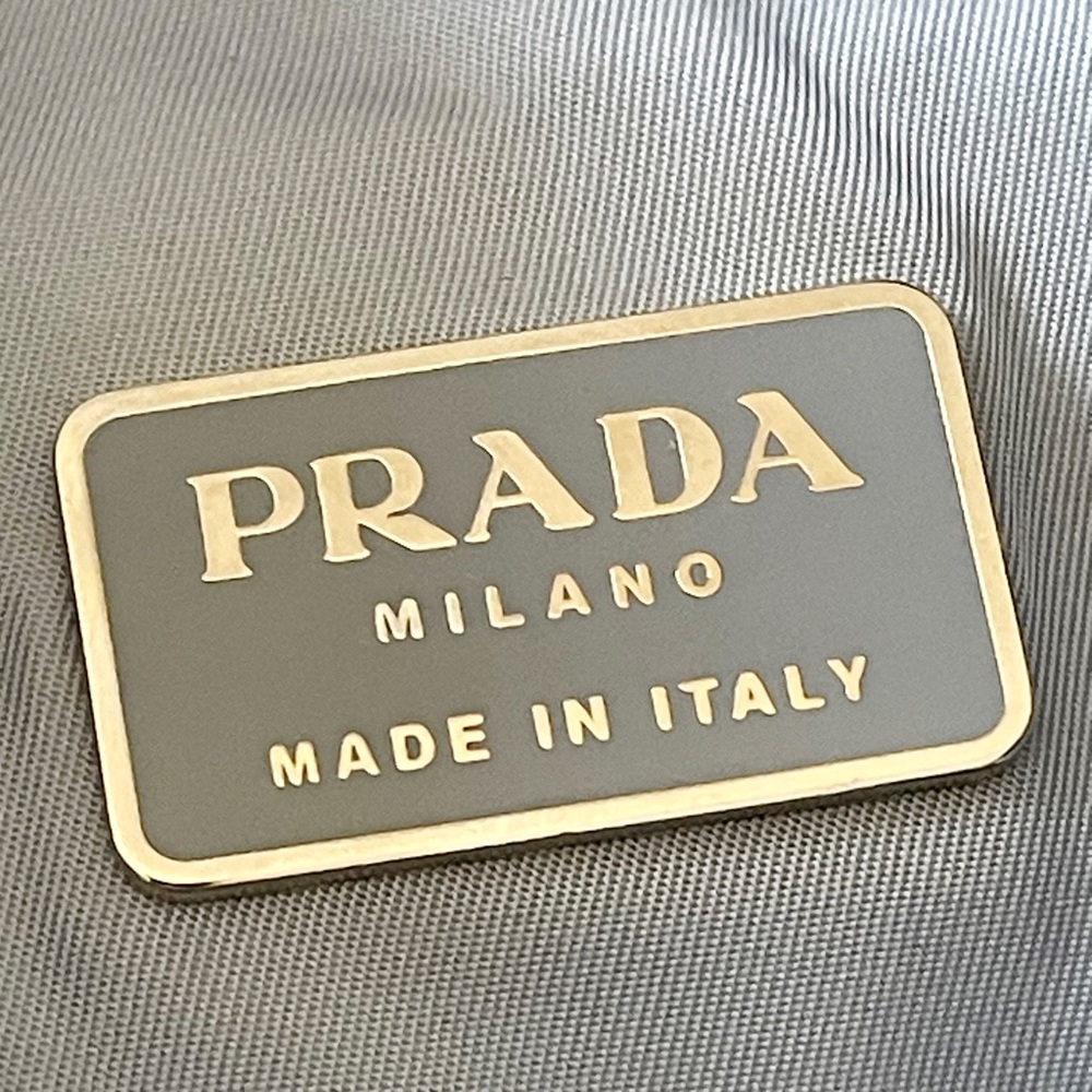 Prada blue nylon gray trim small buckle flap backpack - Picture 11 of 11